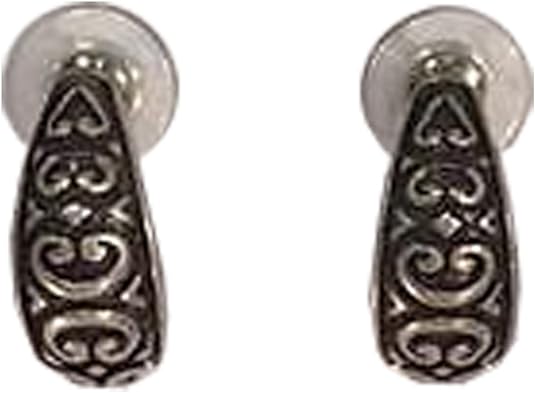 13648 - Oval Silver Pierced Earring Set