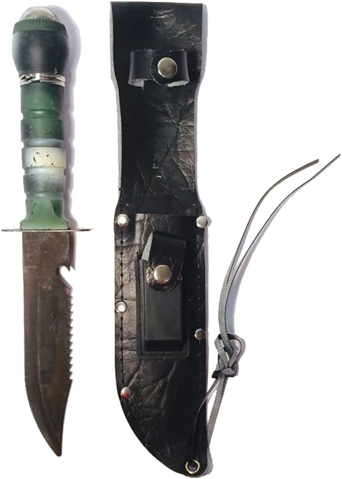 13659 - Vintage Camo Survival Knife With Case |105|