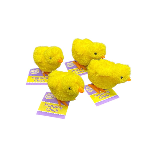1382 - Set of 4 Yellow 3 inch Hopping Chick - |DVD-5|