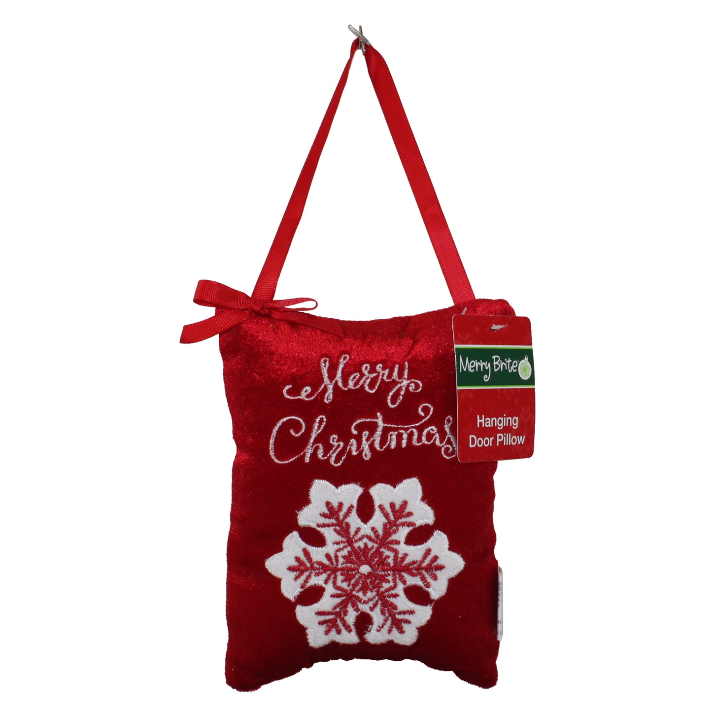 14801 - Merry Xmas Pillow Door Hanger 7" |Pod 2-77|