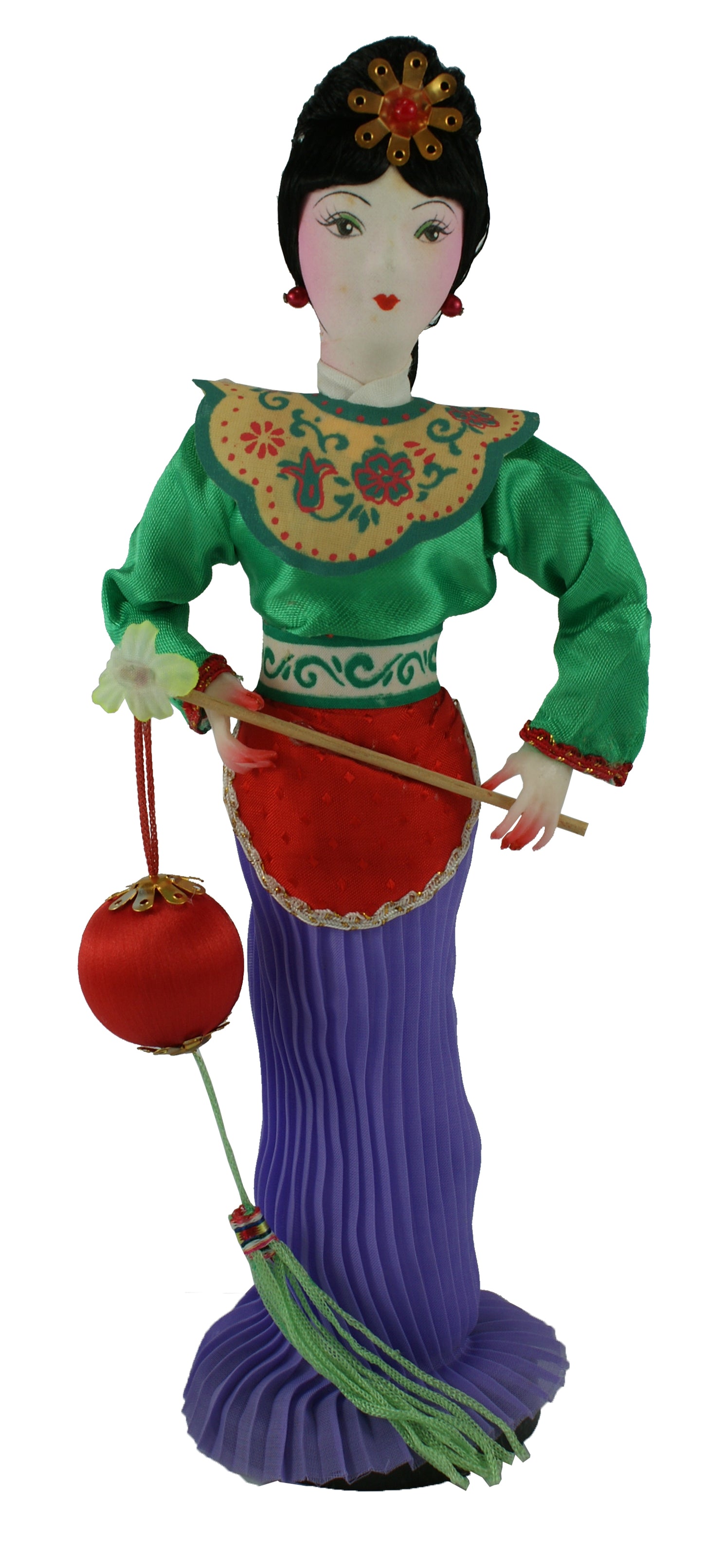 1531 - 10" Green Woman Doll - Ball #7 - |X-18|