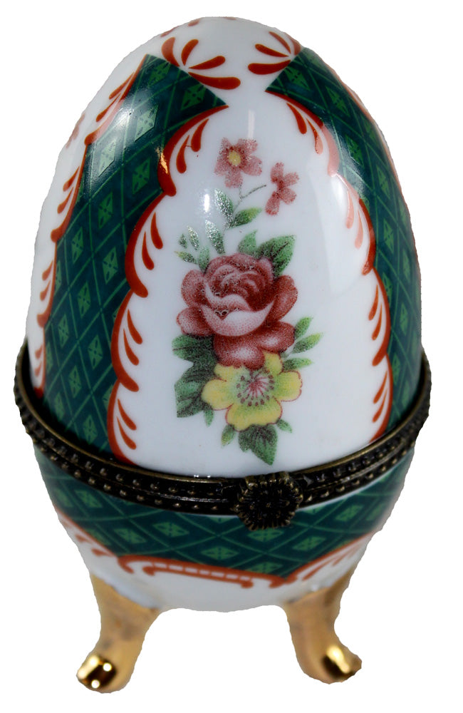15310 - 4" Egg Box Green Trim Floral - |14-35|