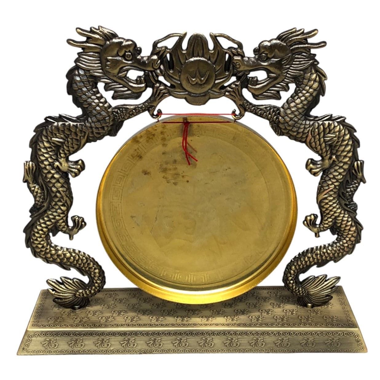 1568 - Deluxe 8 Inch Dragon Gong With Mallet For Dojo Decor