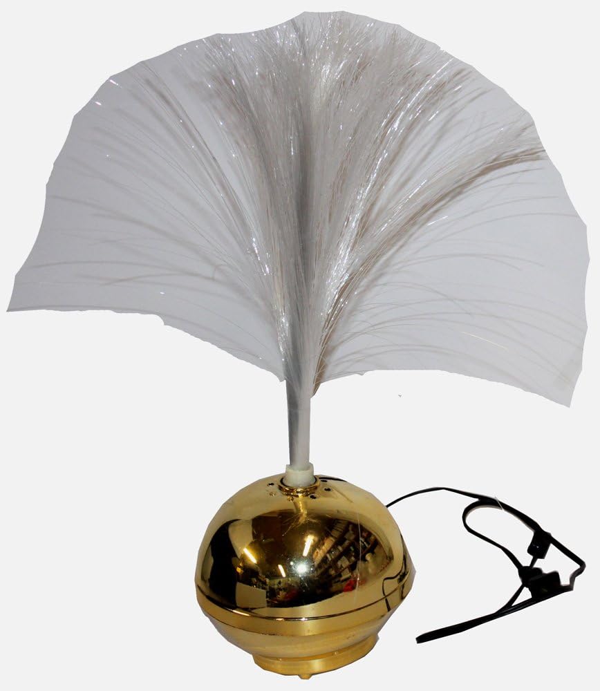 1619 - Gold Fiber Optic Ball-Style Lamp |H-1| |H-4| |Pod 3-63|