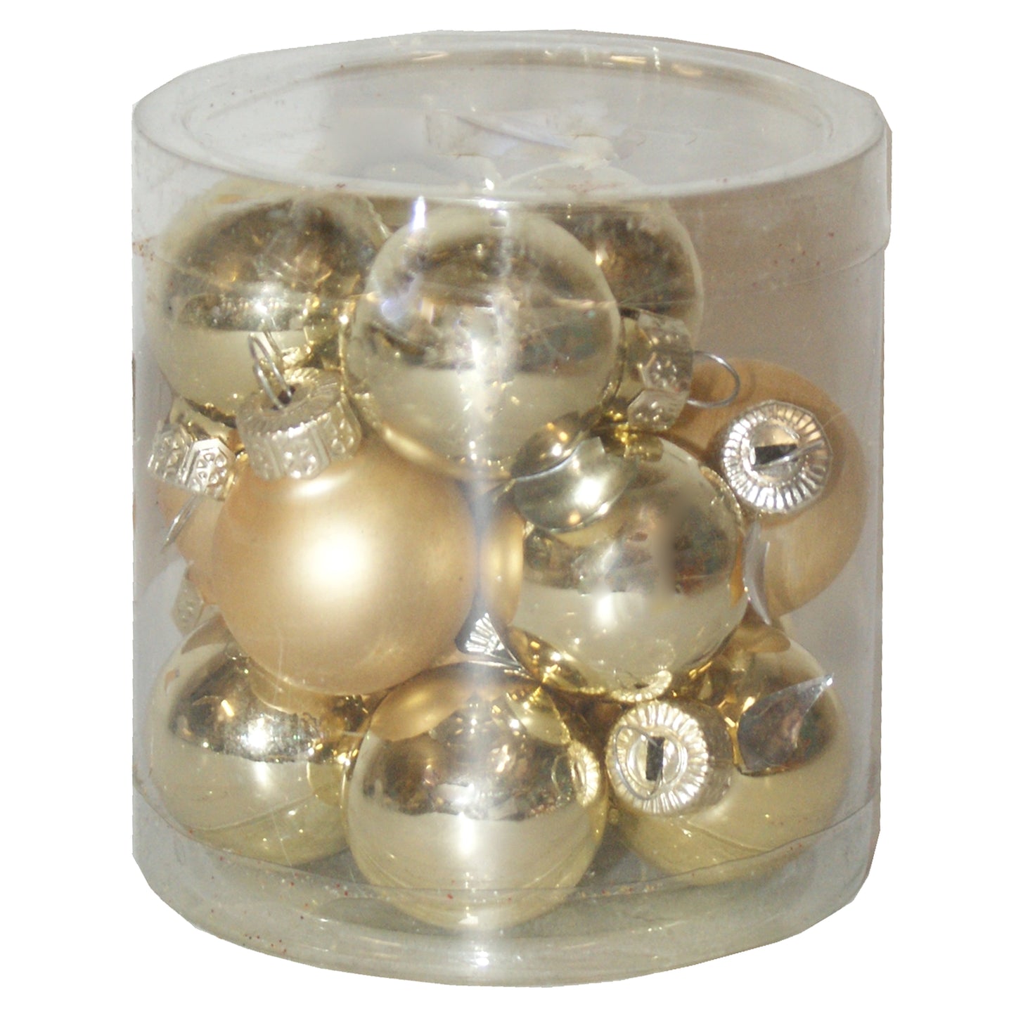 1660 - Gold Small Xmas Bulbs 15ct - |Pod 1-76|