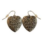 17364 - Silver Flower Heart Hook Earrings: Stylish, Elegant Design for Women, Ideal for Daily and Special Occasions | Jewelry|