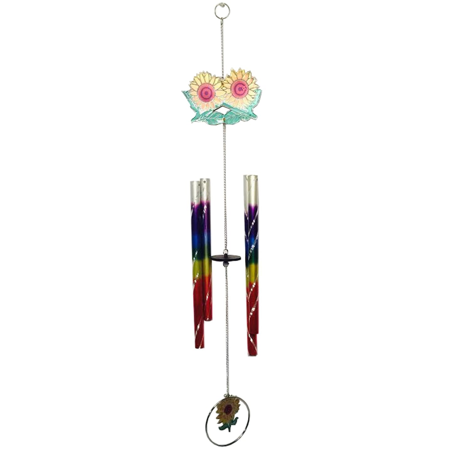 1756 - Sunflower Rainbow 26" Windchimes Aluminum |16-27|