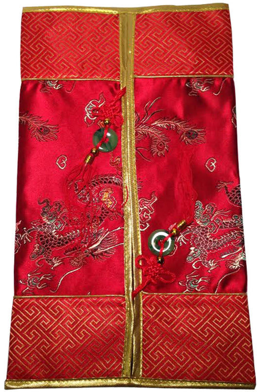 17833 - Red Tissue Box Cover Dragons |18-31|
