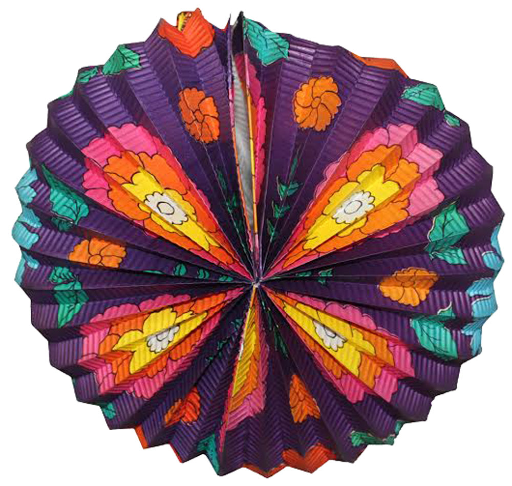 1787 - 12" Floral Paper Lantern - |W-8|