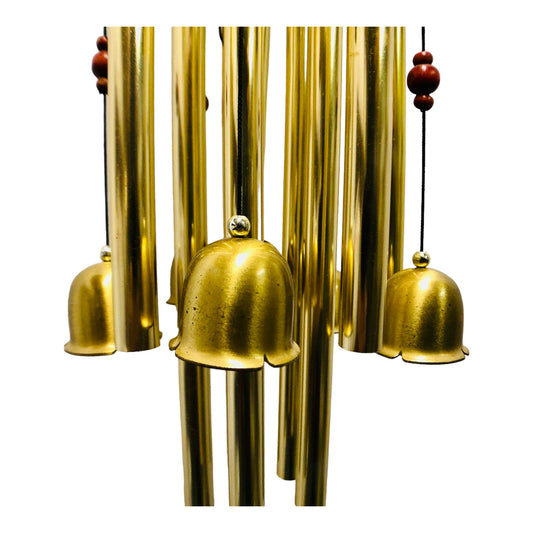 18234 - Stylish Set of Five Gold Bells Windchime for Home and Garden Decoration |A-05|