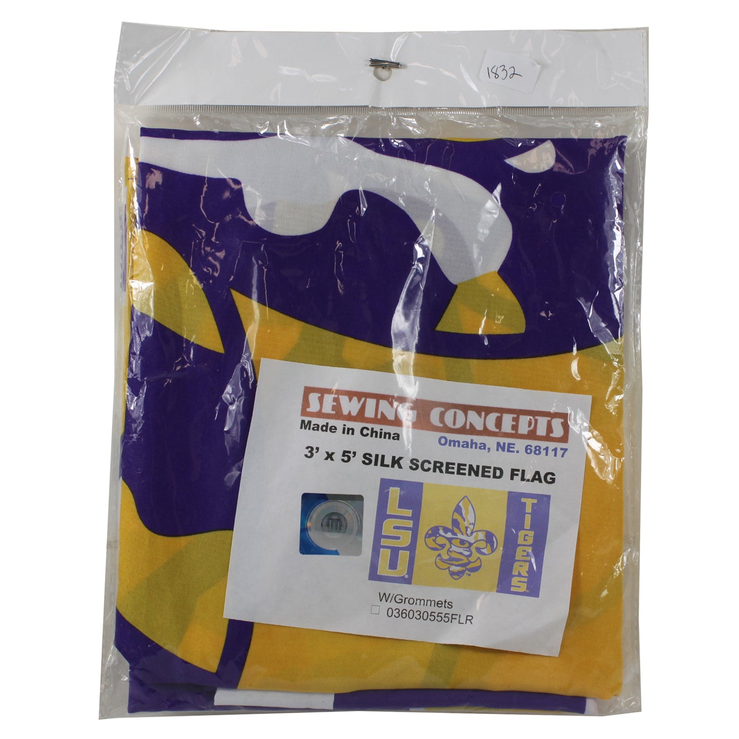 1832 - 3x5 Flag LSU w/Fleur De Lis - |BS-13 Garage|