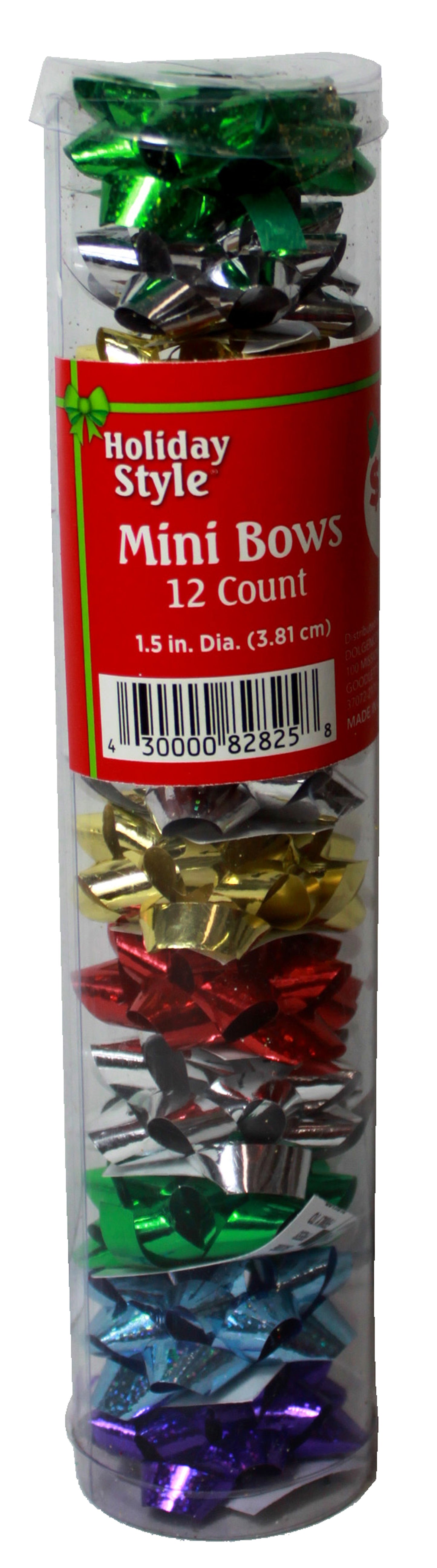 1844 - Mini Bow 12 ct Asst Dark Green - |F-30 Top|