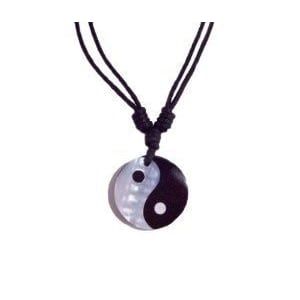1902 - Yin Yang Shell Necklace - |Clear-74|