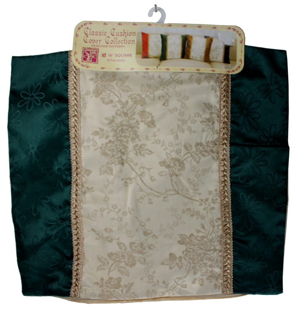 1910 - 16" Gold Green Pillow Cover - |BH Stairs|