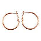 19395 - Small 1" Golden Hoop Clip Earrings - |Clear-107|