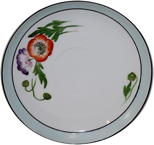 19797 - Meito China 5" Saucer Blue 2 Flowers - |20-18|