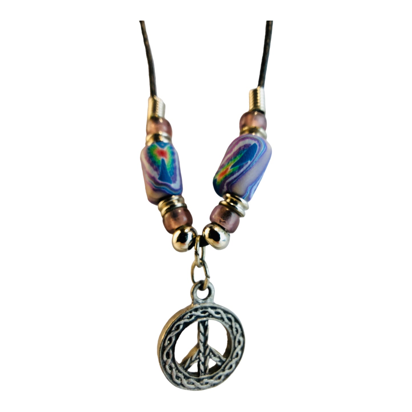 2025 - Peace Necklace Assorted Color - |Clear-102|