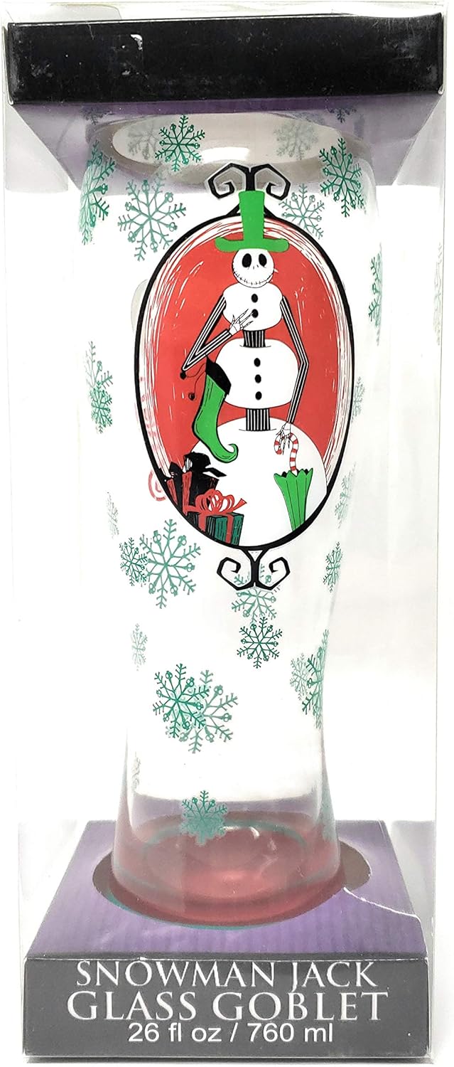 20351 - Festive Snowman Jack Glass Goblet with Adorable Design |GR-41|