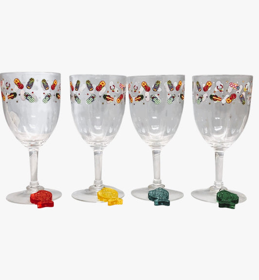 2084 - Bealls Flip-Flop 8-Piece Wine Glass Set for Dining |8-14|