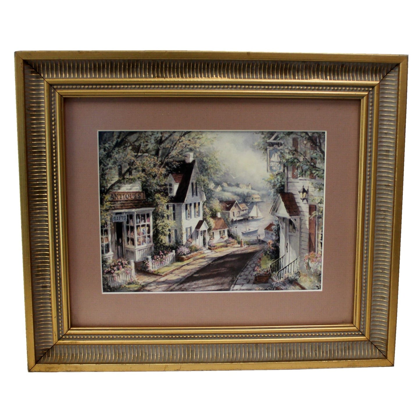 2196 - 10x12 Antique Town Framed Pic - |5-1|