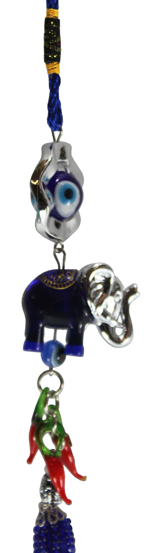 2205 - Blue Silver Eye Elephant Ornament - |P-9 Store|