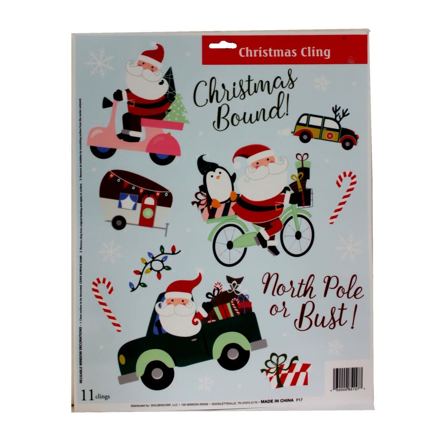2245 - Christmas Clings Christmas Bound - |9-2|