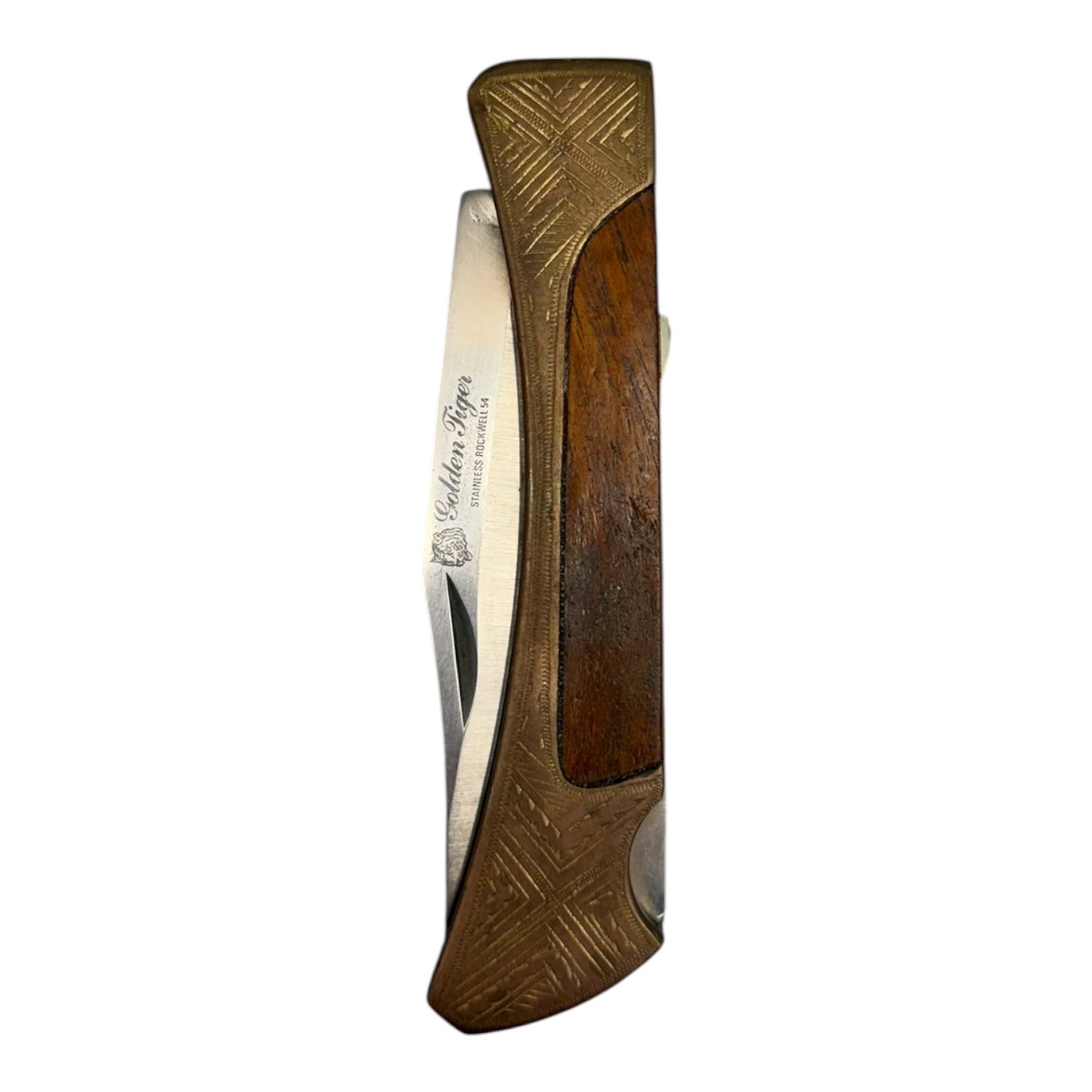 2246 - Golden Tiger Pocket Knife |81|