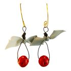 22637 - Elegant Red Bead French Hook Earrings with Clear Accents for Women and Gifts |Clear-91|