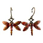 22688 - Beautiful Red Dragonfly French Earrings With Clear Design And Free Shipping For Women |91|