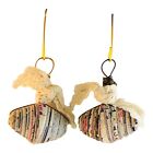 22699 - Stylish Rolled Paper Bead Unique French Hook Earrings for Women |Clear-91|