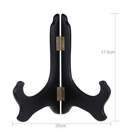 2287 - 7" Black Wood Plate Stand - |14-35|