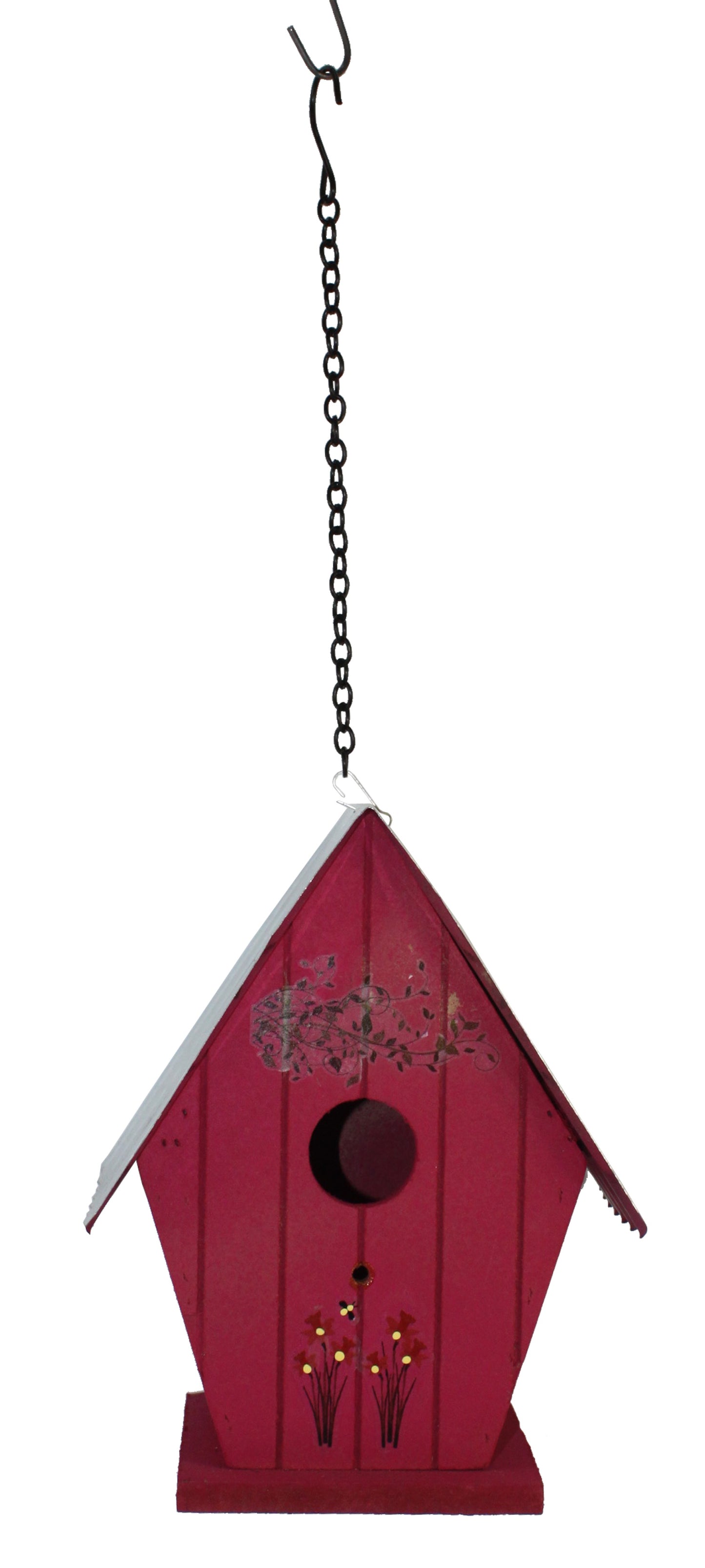 2288 - Pink Birdhouse with Flowers - |F-22|