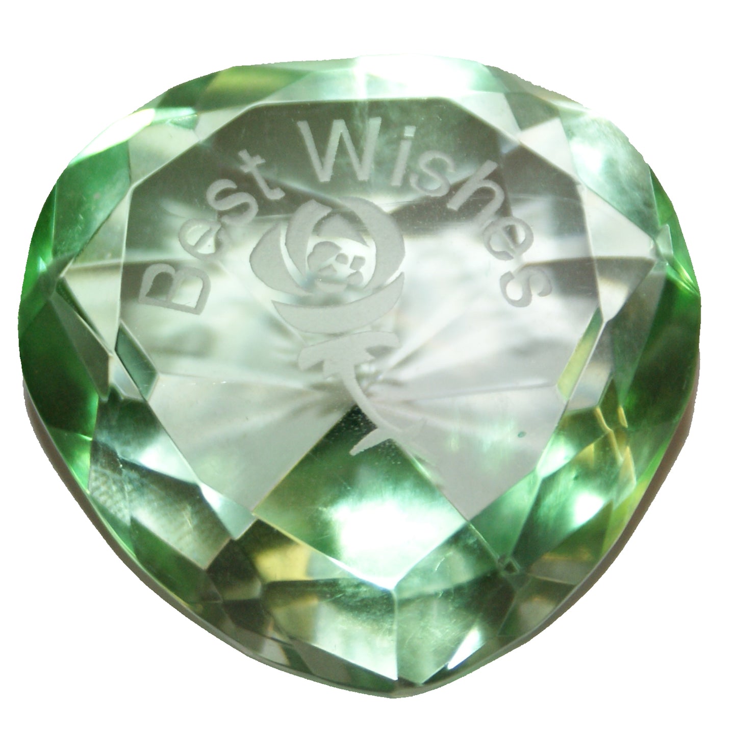 2304 - 2" Green Heart - Best Wishes - |17-18|