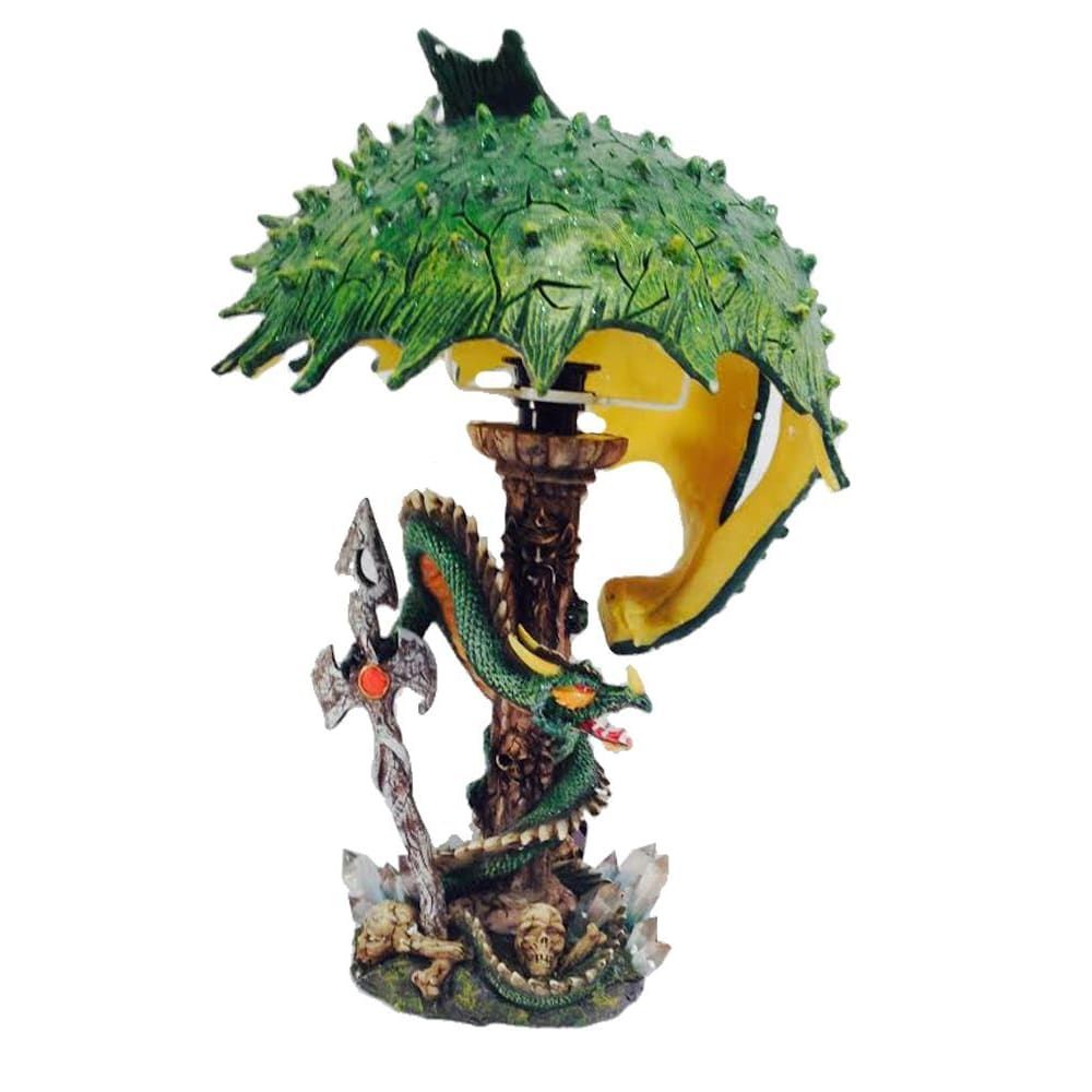 230 - 2 Pc Lamp Dragon Polyresin - |Pod 3-66|