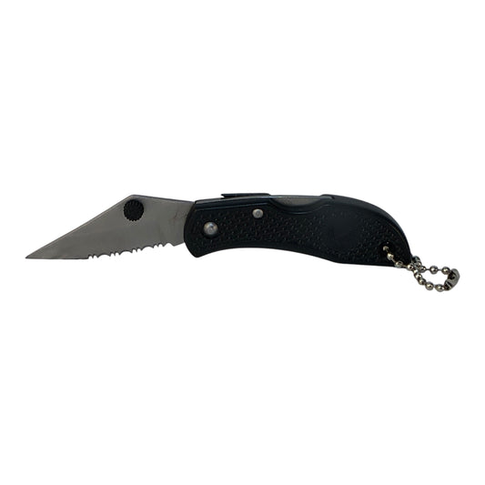 23149 - Set of two 4.25" Pocket Knife Keychain Black 2.5" Closed |81|