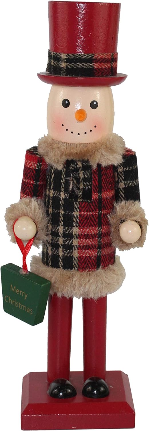 23341 - Red Plaid Snowman Nutcracker |Pod 2-1|