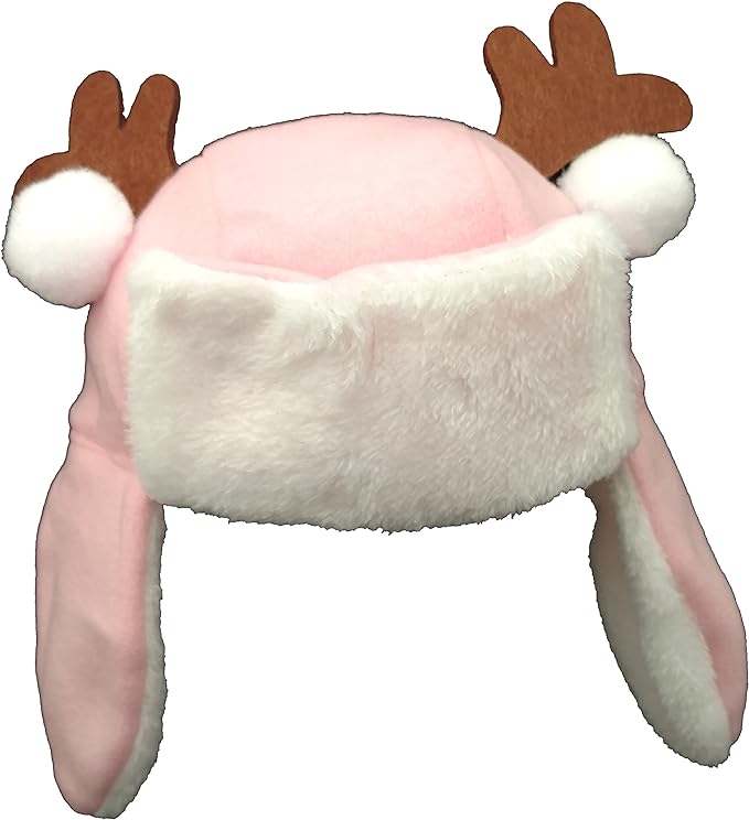 23512 - Baby Girl Pink Hat W Antlers |Pod 2-58|