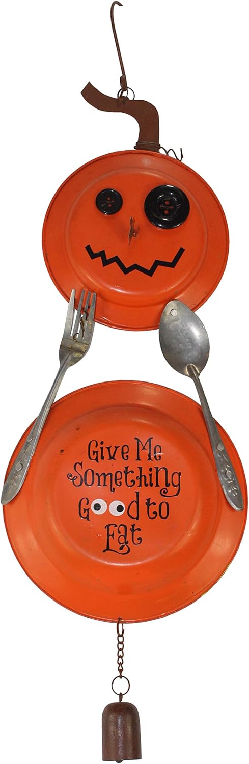 23555 - Pumpkin Man Plate w/Bell - |Pod 2-17|