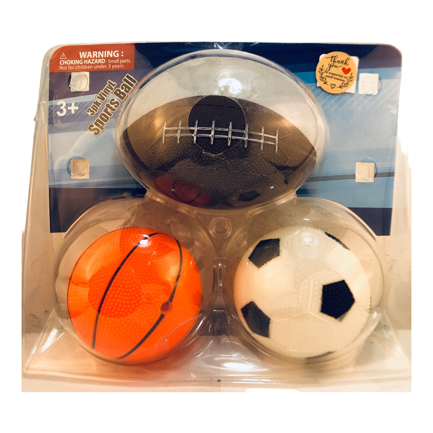 2376 - 3 Vinyl Sports Ball Set |8-15|
