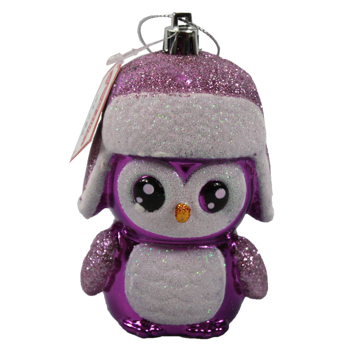 23795 - Purple Glitter Winter Penguin Ornament |Pod 2-62|