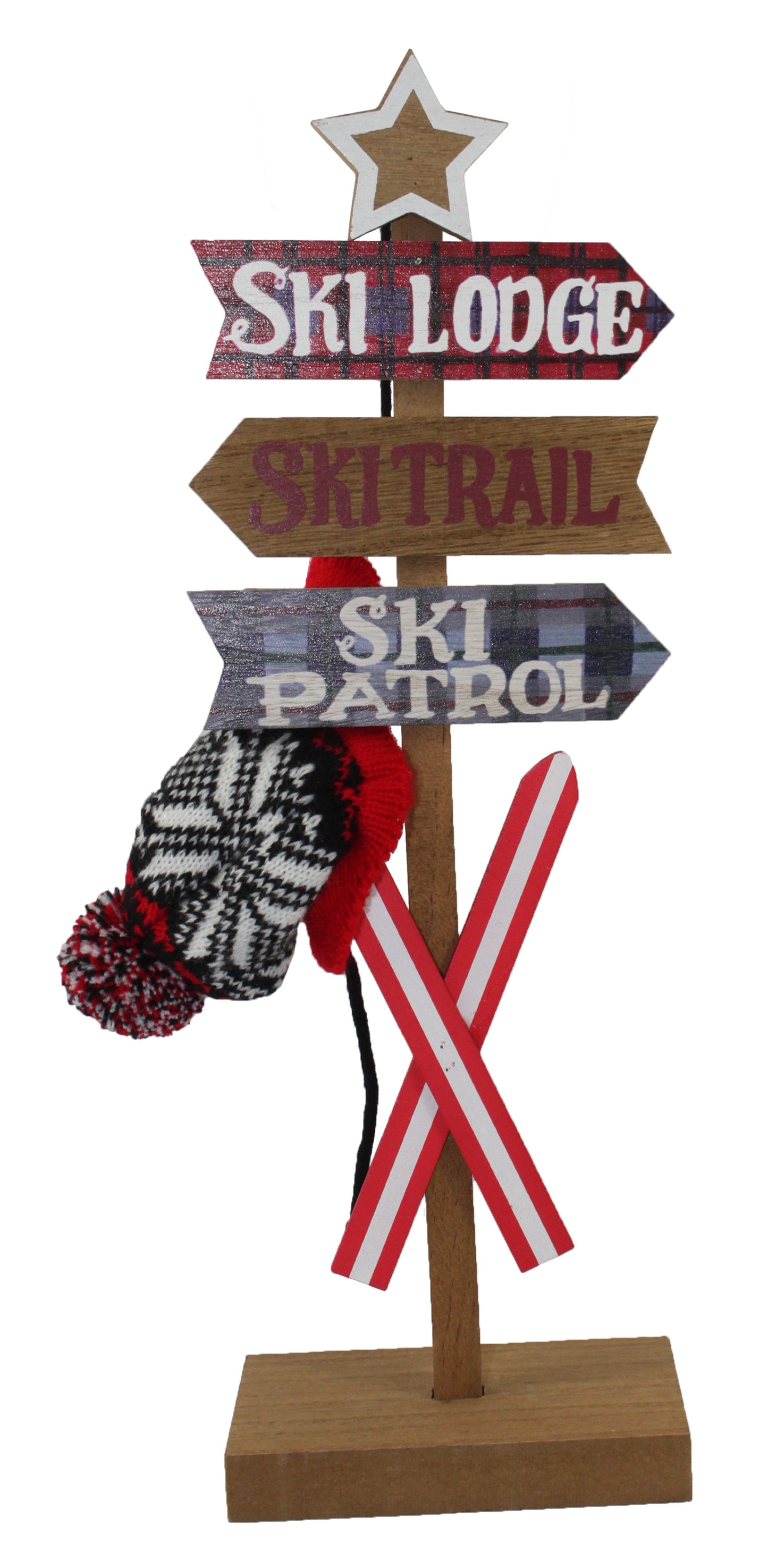 24032 - Wooden 16" Ski Lodge Sign |Pod 2-59|