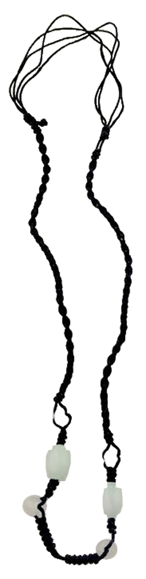 2411 - Small Jade Beaded Necklace - |Clear-20|