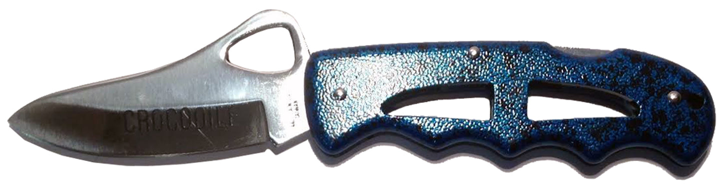 2412 - 3 pack Blue Crocodile Folding Knife