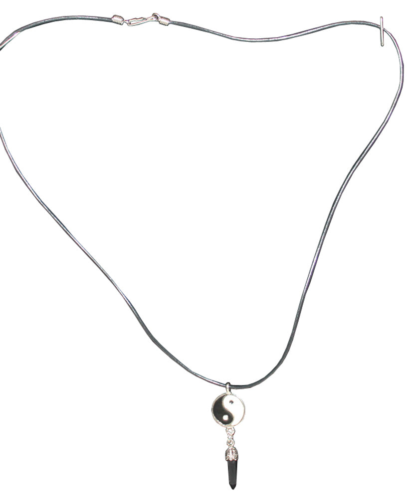 2413 - Necklace Yin Yang w/Clear Drop - |Clear-227|