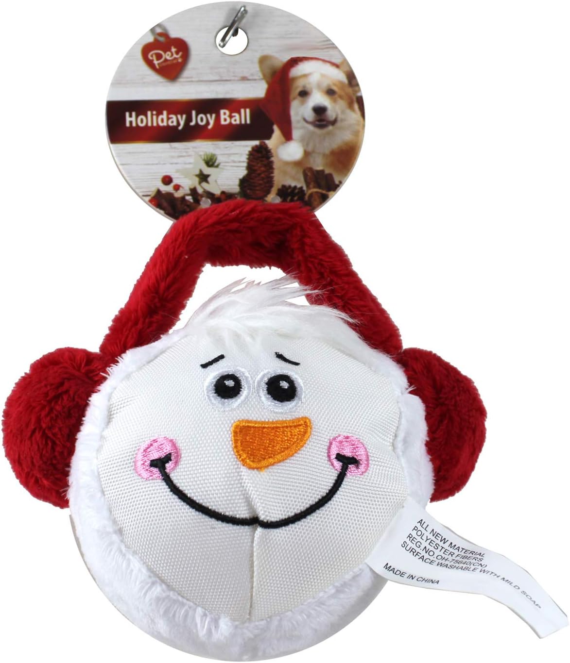 24169 - Holiday Joy Snowman Dog Toy - |Pod 2-30|