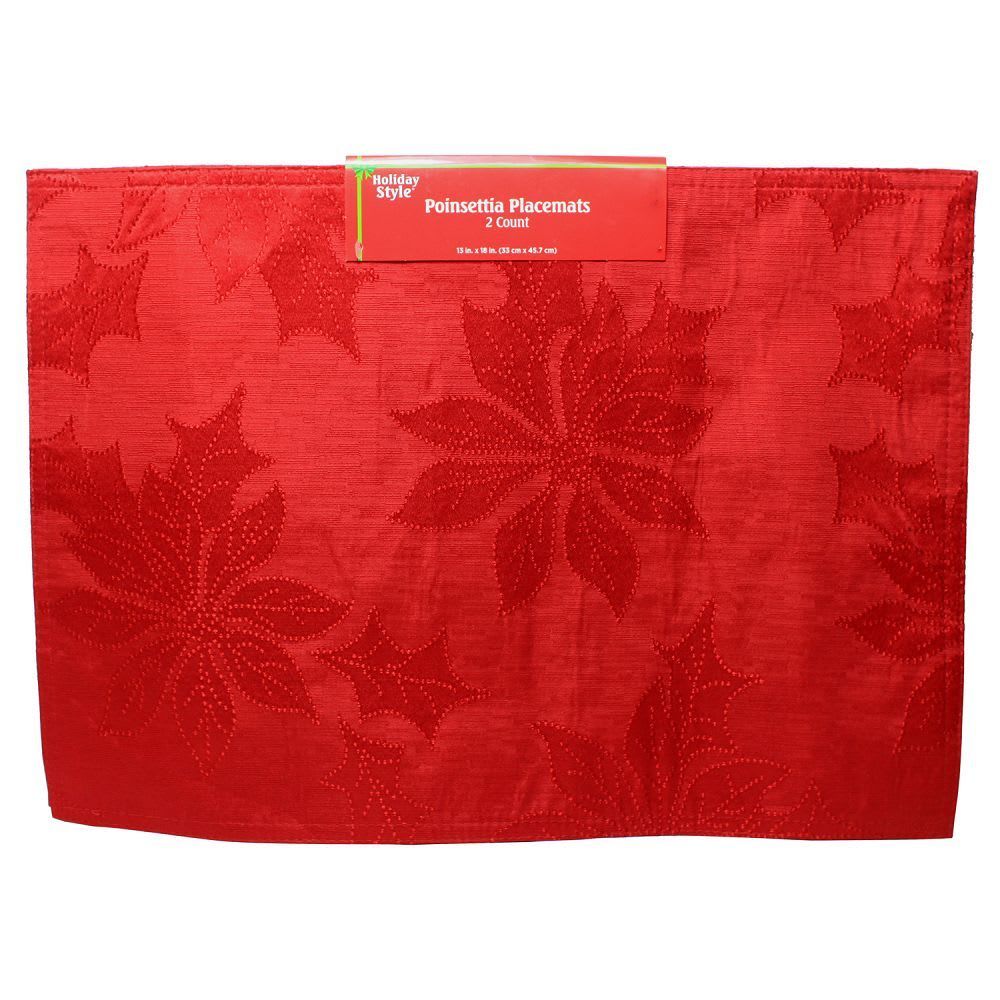 242 - Poinsettia Placemats Set of Four |22-1|