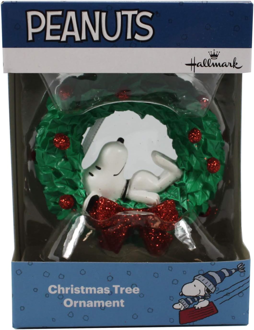 24324 - Snoopy w Wreath Ornament - |Pod 2-79|