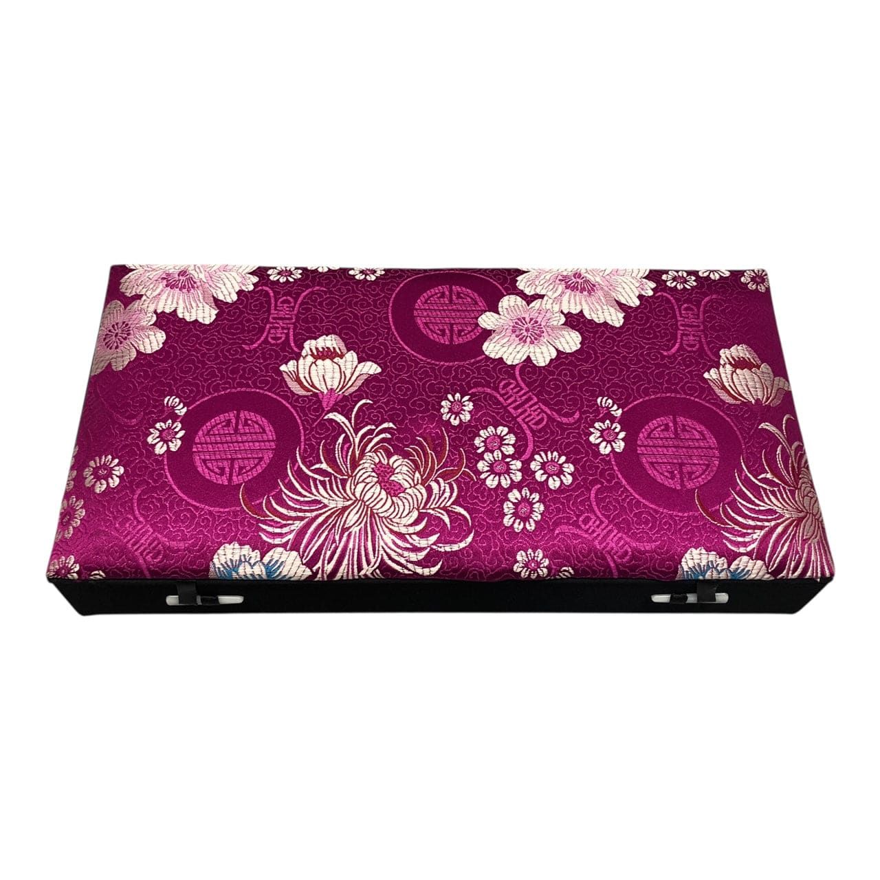 2432 - Jewelry Box Purple Silver Flower 12X6 |19-18|