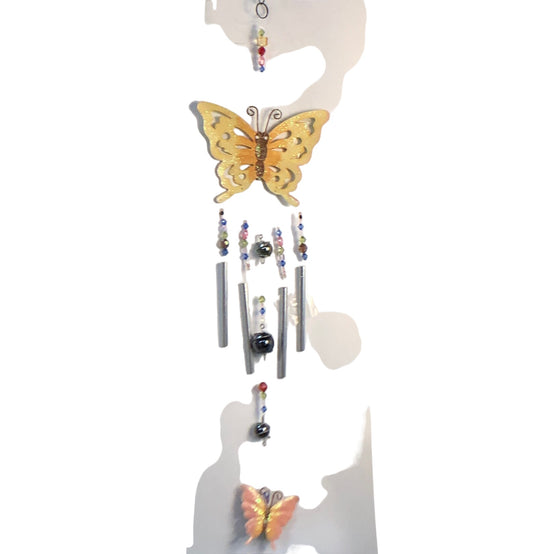 2486 - Wind Chime with Butterfly and Glass Design |TBD|