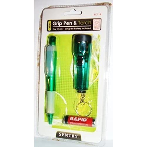 24 - High-Quality Grip Pen and Keychain Mini Torch with Built-in Flashlight for Office Writing, Drawing, and Everyday Use |S-19|